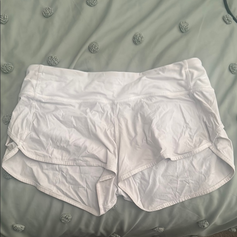 White Lululemon Speed Ups NO LINER